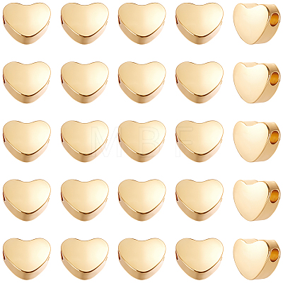 30Pcs Brass Beads KK-BBC0028-28G-1