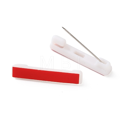 Plastic Adhesive Back Bar Pins with Platinum Iron Pins KY-D025-01A-02-1