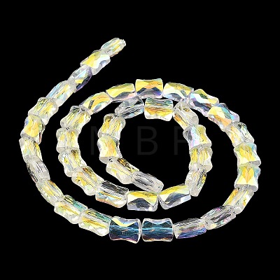 AB Color Plated Transparent Glass Beads Strands EGLA-P051-06A-A09-1