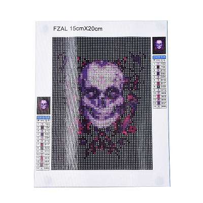 DIY Halloween Skull Theme Diamond Painting Kit DIY-H159-01G-1