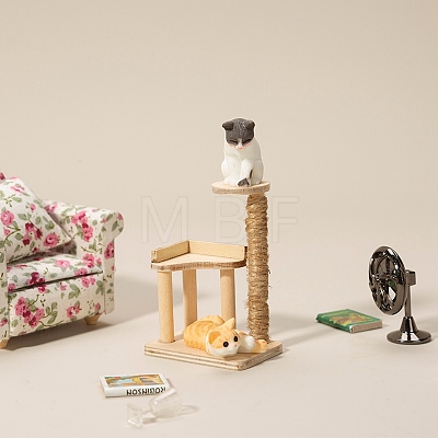 Miniature Wooden Cat Tree MIMO-PW0001-059-1