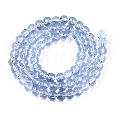 Transparent Glass Beads Strands GLAA-T032-T6mm-04-1