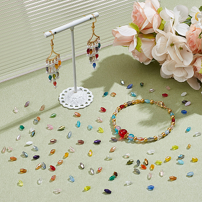 400Pcs 2 Bags Electroplate Glass Beads GLAA-SC0003-36B-1