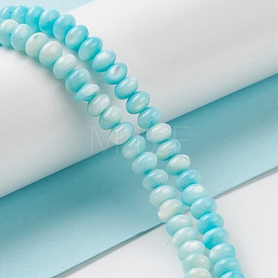 Gradient Color Dyed Natural Freshwater Shell Rondelle Bead Strands BSHE-XCP0001-08-1