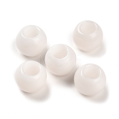 Natural White Jade European Beads LS-G-R488-01H-1