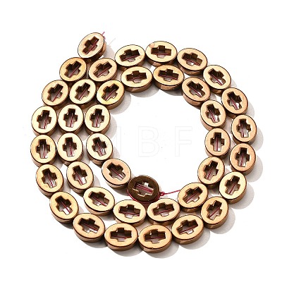 Electroplated Synthetic Non-magnetic Hematite Beads Strands G-L613-Z01-02D-1