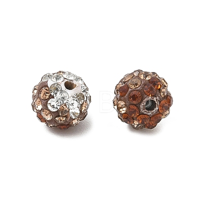 Handmade Polymer Clay Rhinestone Beads RB-CBAFAF8-01A-1