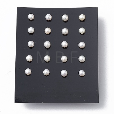 Natural Pearl Ear Studs EJEW-P223-01A-P03-1