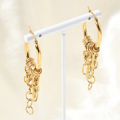 304 Stainless Steel Hoop Earrings for Women EJEW-G463-03G-1