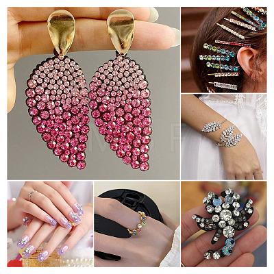 Pointed Back Glass Rhinestone Cabochons RGLA-YS0001-04C-1