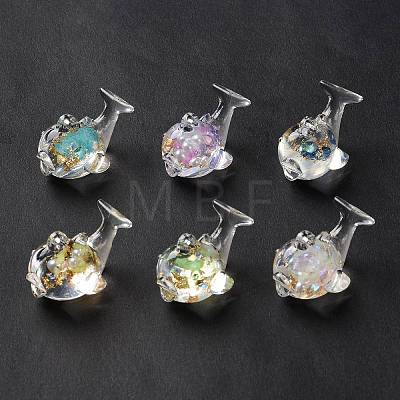 Luminous Transparent Resin Pendants X-RESI-K019-07-1