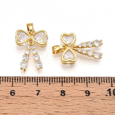 Brass Micro Pave Cubic Zirconia Pendants KK-N257-26A-G-1