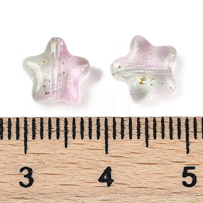 Transparent Spray Painted Glass Beads GLAA-NH0003-01-1