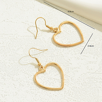 Fashionable Heart Alloy Dangle Earrings AY5641-1