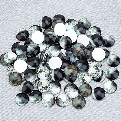 Glass Cabochons GLAA-WH0025-26-1