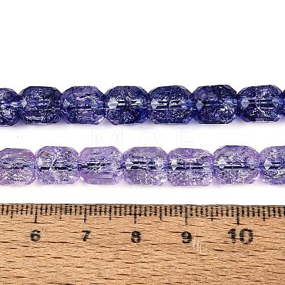 Transparent Crackle Glass Beads Strands GLAA-Q108-04A-07-1