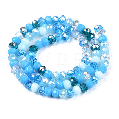 Electroplate Glass Beads Strands X-EGLA-N002-12E-1