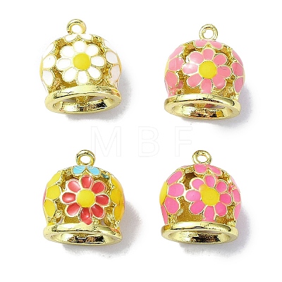 Rack Plating Brass Enamel Pendants KK-M282-04G-1