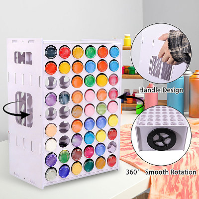108-Hole Rotatable Plastic Paint Racks ODIS-WH0043-317-1