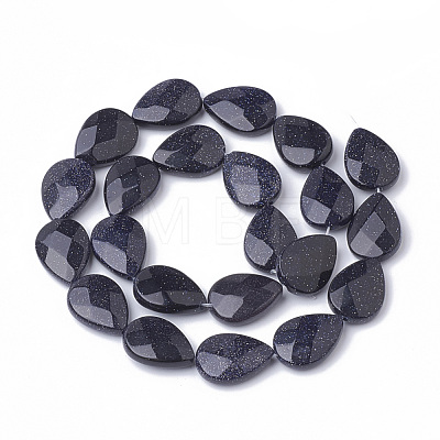 Synthetic Blue Goldstone Beads Strands G-S292-13-1