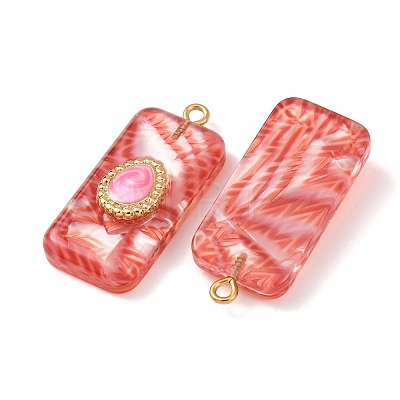 304 Stainless Steel Resin Pendants STAS-F352-07C-04-1