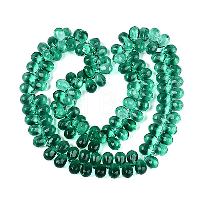 Baking Paint Transparent Glass Beads Strands GL-N005-02A-D08-1