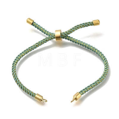 Braided Cotton Cord Slider Bracelet Making MAK-R001-01G-30-1