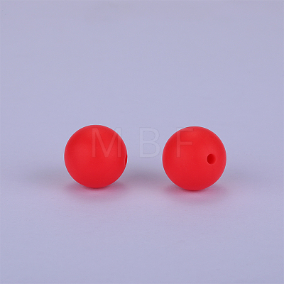 Round Silicone Focal Beads SI-JX0046A-131-1