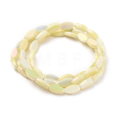 Electroplate Opaque Glass Beads Strands EGLA-J150-A-FR08-1