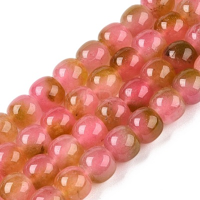 Dyed Natural White Jade Beads Strands G-T138-D10-1