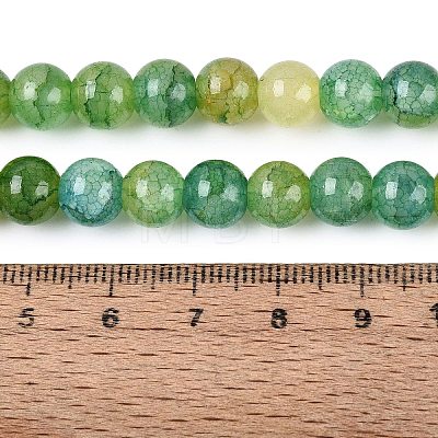 Baking Paint Crackle Glass Beads Strands GLAA-Q106-03A-20-1