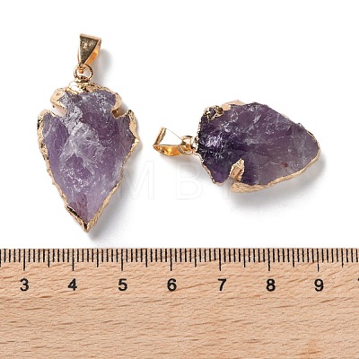 Raw Rough Natural Amethyst Pendants G-T073-23G-01-1