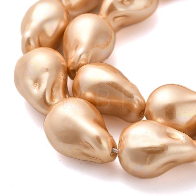 Electroplate Shell Pearl Beads Strands BSHE-C009-04B-1