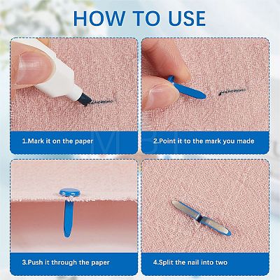 200Pcs Paint Spraying Flat Round Iron Fasteners Brads DIY-SP0003-38C-1