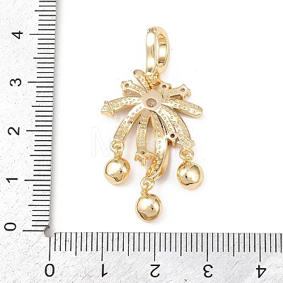 Brass Micro Pave Cubic Zirconia Pendants Bails KK-H524-01G-02-1
