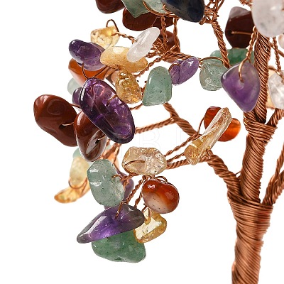 Christmas Natural Gemstone Chips Tree Decorations DJEW-K028-02E-1