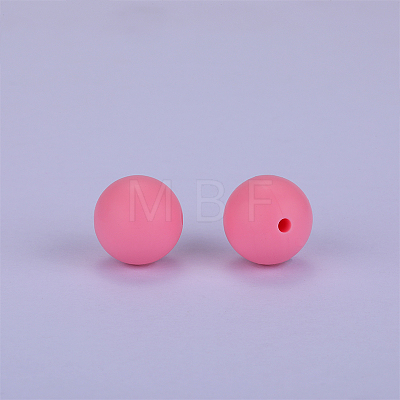 Round Silicone Focal Beads SI-JX0046A-118-1