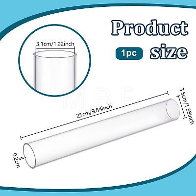 Transparent Acrylic Pipe AJEW-WH0475-51H-1