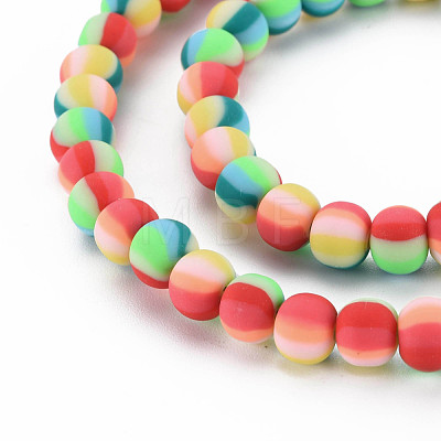 Handmade Polymer Clay Beads Strands CLAY-N008-057-01-1