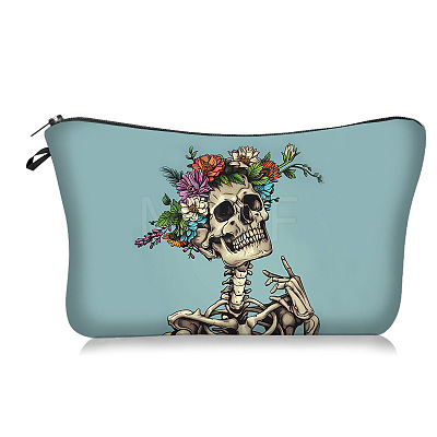 Skull Polyester Cosmetic Bag PW-WG3CC74-02-1