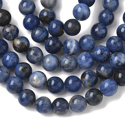 Natural Sodalite Beads Strands X-G-G515-6mm-07-1