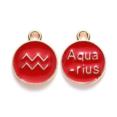 Alloy Enamel Pendants X-ENAM-S124-01A-07J-1