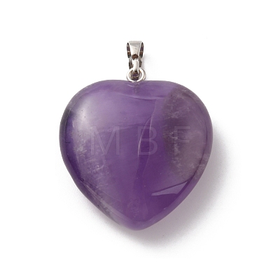 Natural Amethyst Pendants G-B042-02P-05-1