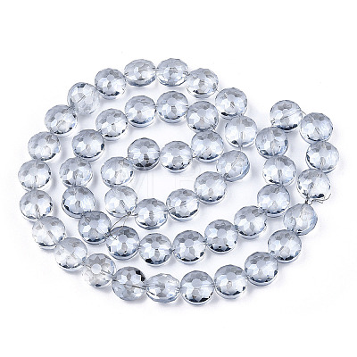 Electroplate Glass Beads Strands EGLA-Q084-14mm-11-1