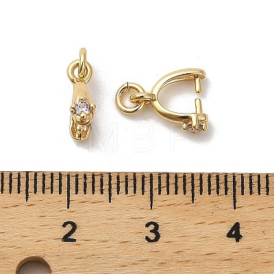 Brass Micro Pave Cubic Zirconia Cup Pearl Peg Bails Pin Pendants KK-S397-06B-1