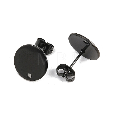 Ion Plating(IP) 304 Stainless Steel Stud Earring Findings STAS-P198-25-12mm-B-1