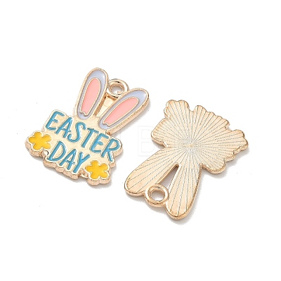 Easter Alloy Enamel Pendants ENAM-I055-01KCG-06-1