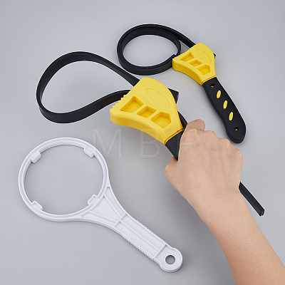 SUPERFINDINGS 1Pc Plastic Filter Bottle Wrench & 2Pcs Adjustable Wrench TOOL-FH0001-67-1