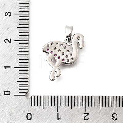 Brass Cubic Zirconia Pendants KK-B187-12P-1