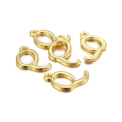 Golden Plated Alloy Letter Pendants LS-X-PALLOY-J718-01G-Q-1